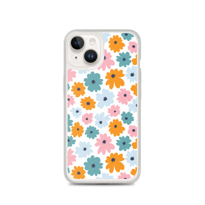 Multicoloured Flowers - Clear Case