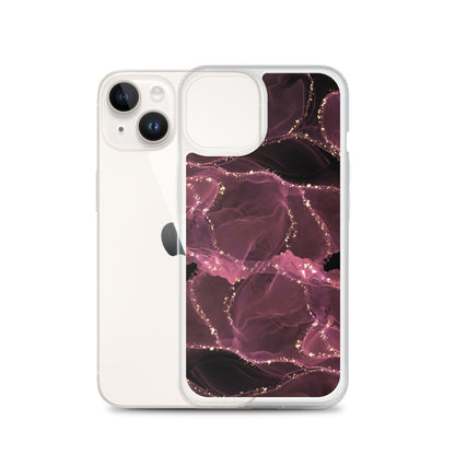 Pink Marble - Clear Case