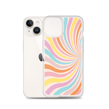 Rainbow Swirls - Clear Case