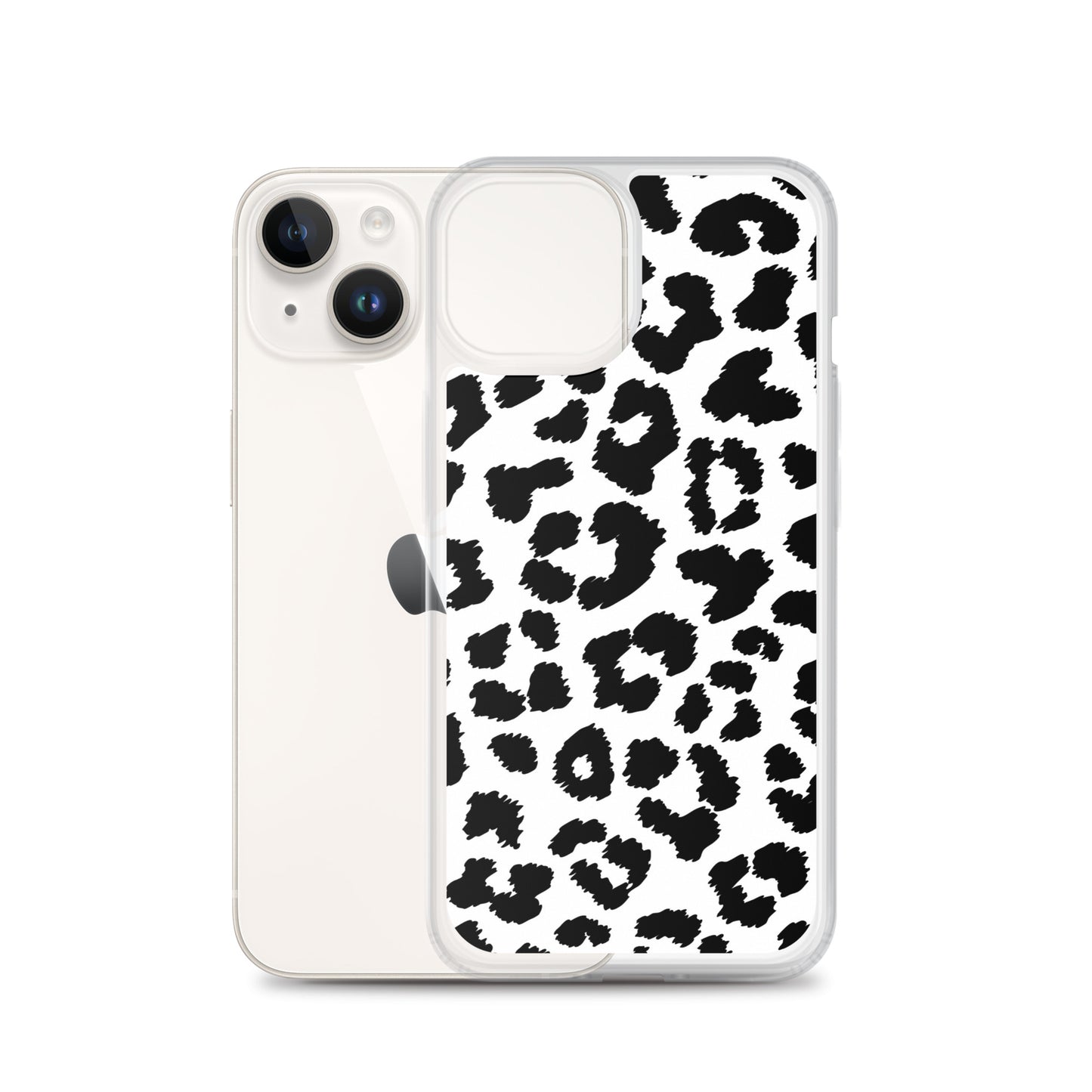 Black Leopard Print - Clear Case