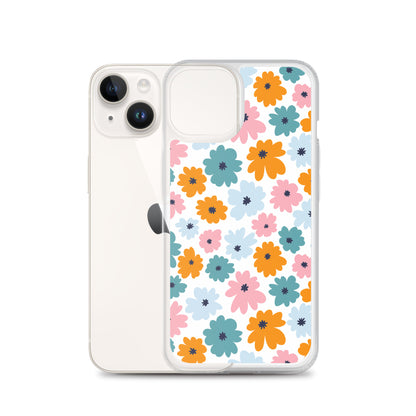 Multicoloured Flowers - Clear Case