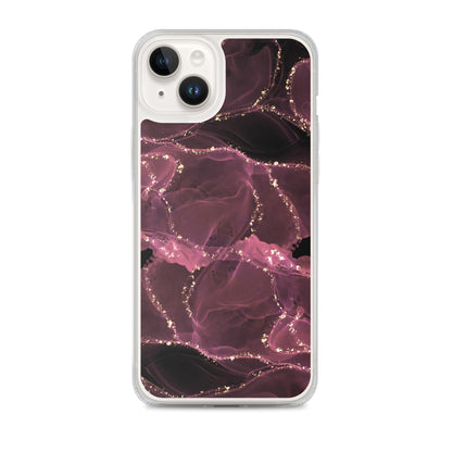 Pink Marble - Clear Case