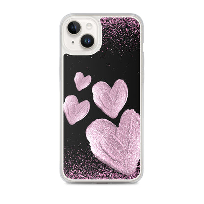 Pink Hearts - Clear Case