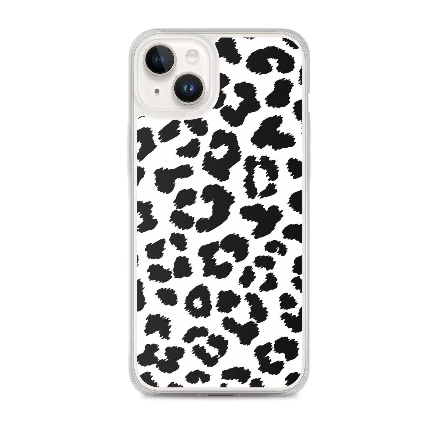 Black Leopard Print - Clear Case