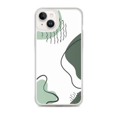 Green Abstract Shapes - Clear Case