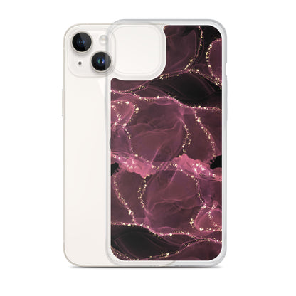 Pink Marble - Clear Case