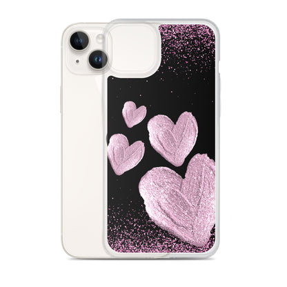 Pink Hearts - Clear Case