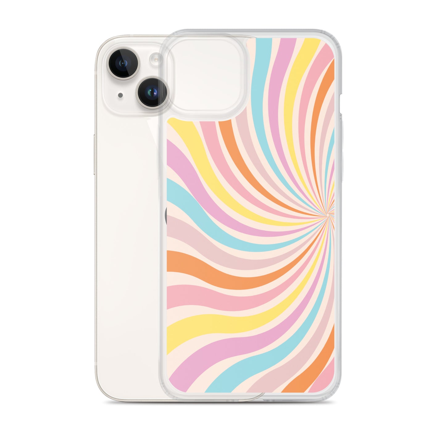 Rainbow Swirls - Clear Case