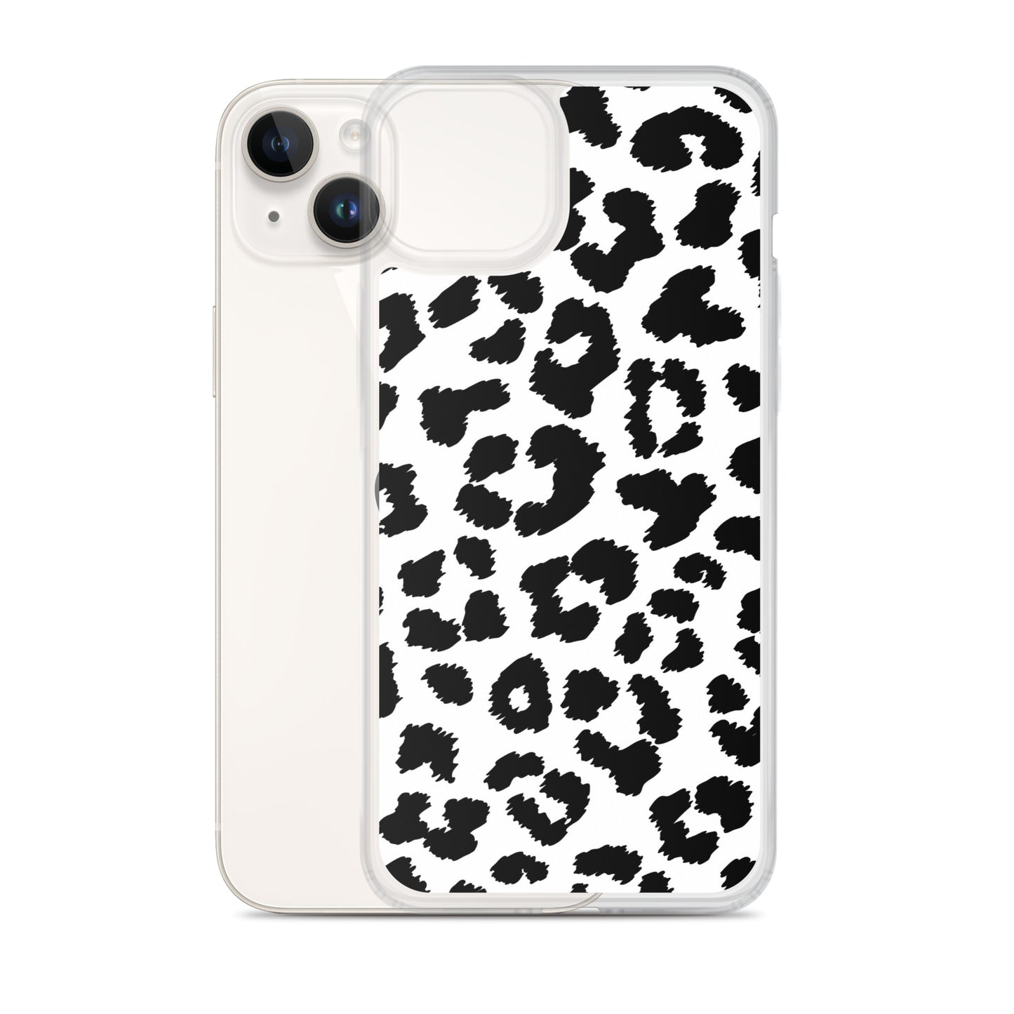 Black Leopard Print - Clear Case