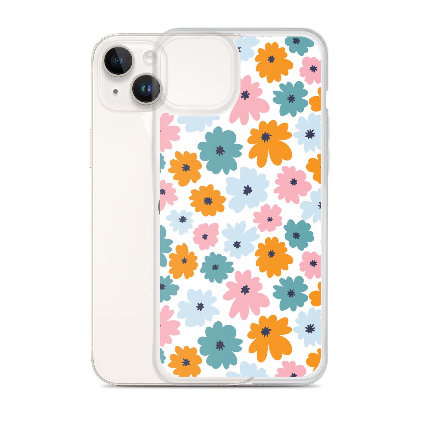 Multicoloured Flowers - Clear Case