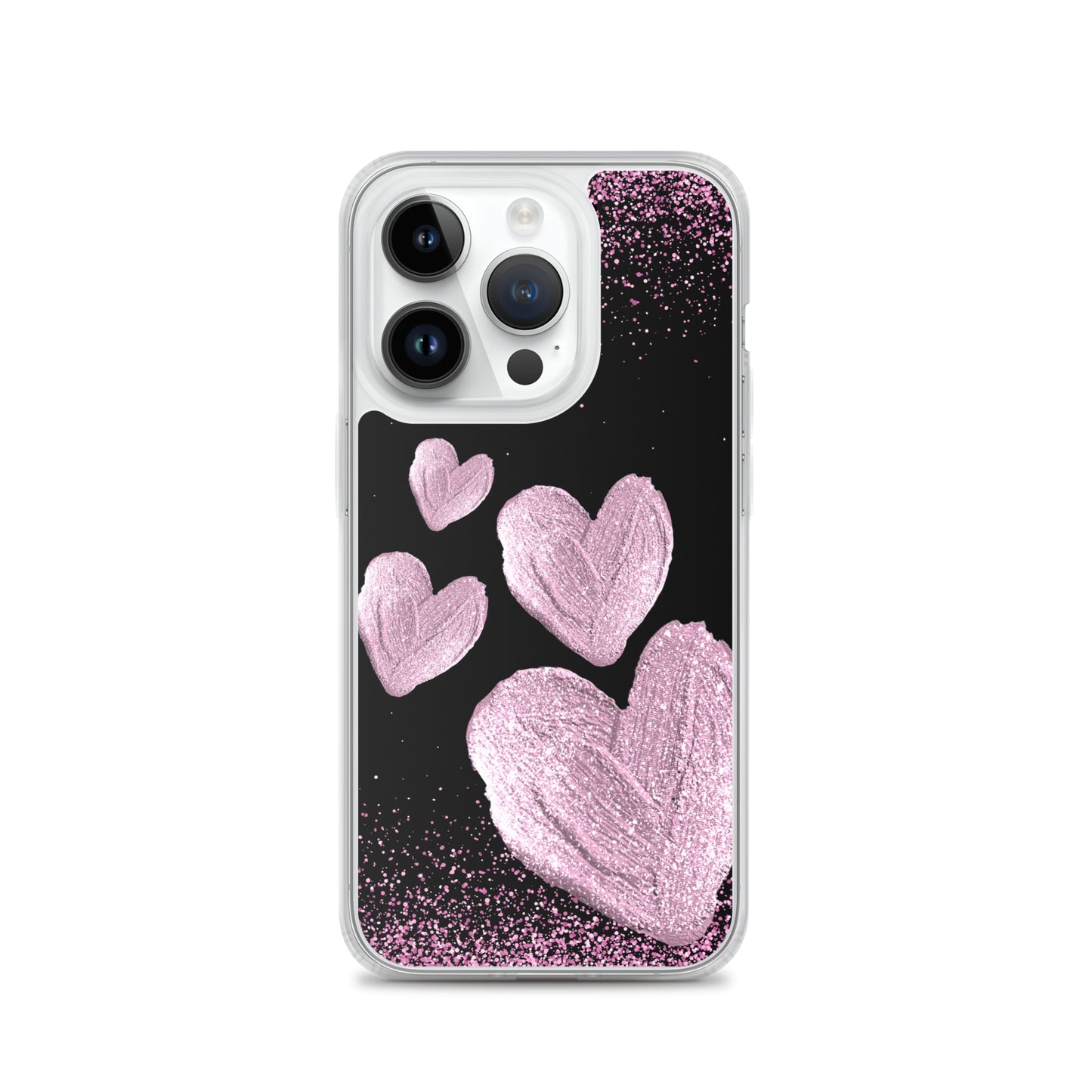 Pink Hearts - Clear Case