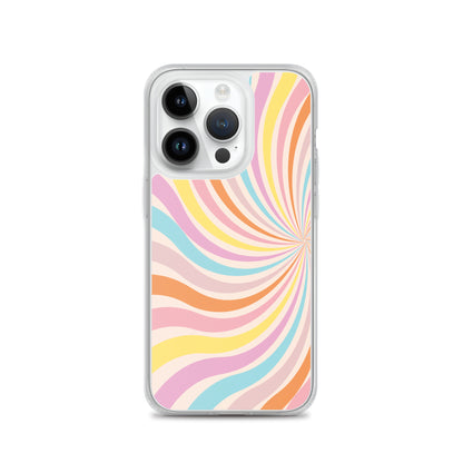 Rainbow Swirls - Clear Case