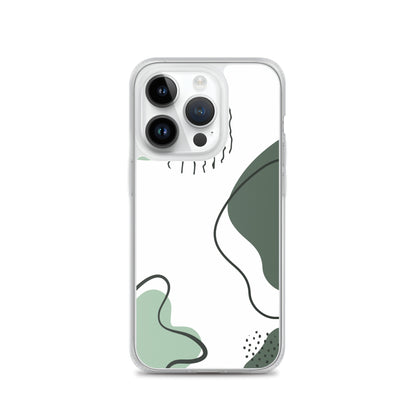 Green Abstract Shapes - Clear Case