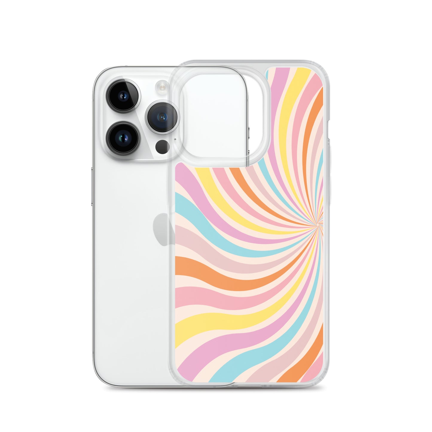 Rainbow Swirls - Clear Case