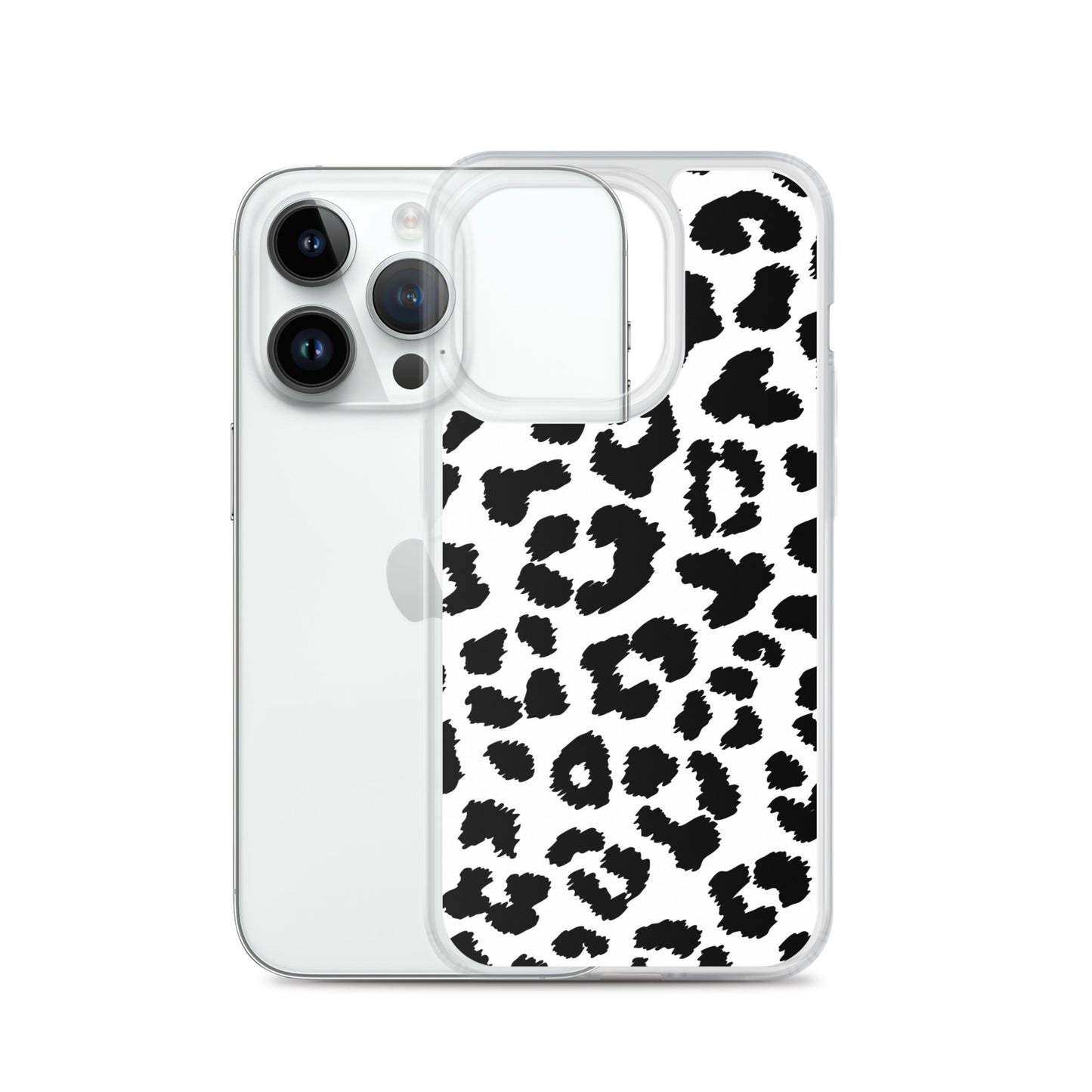 Black Leopard Print - Clear Case