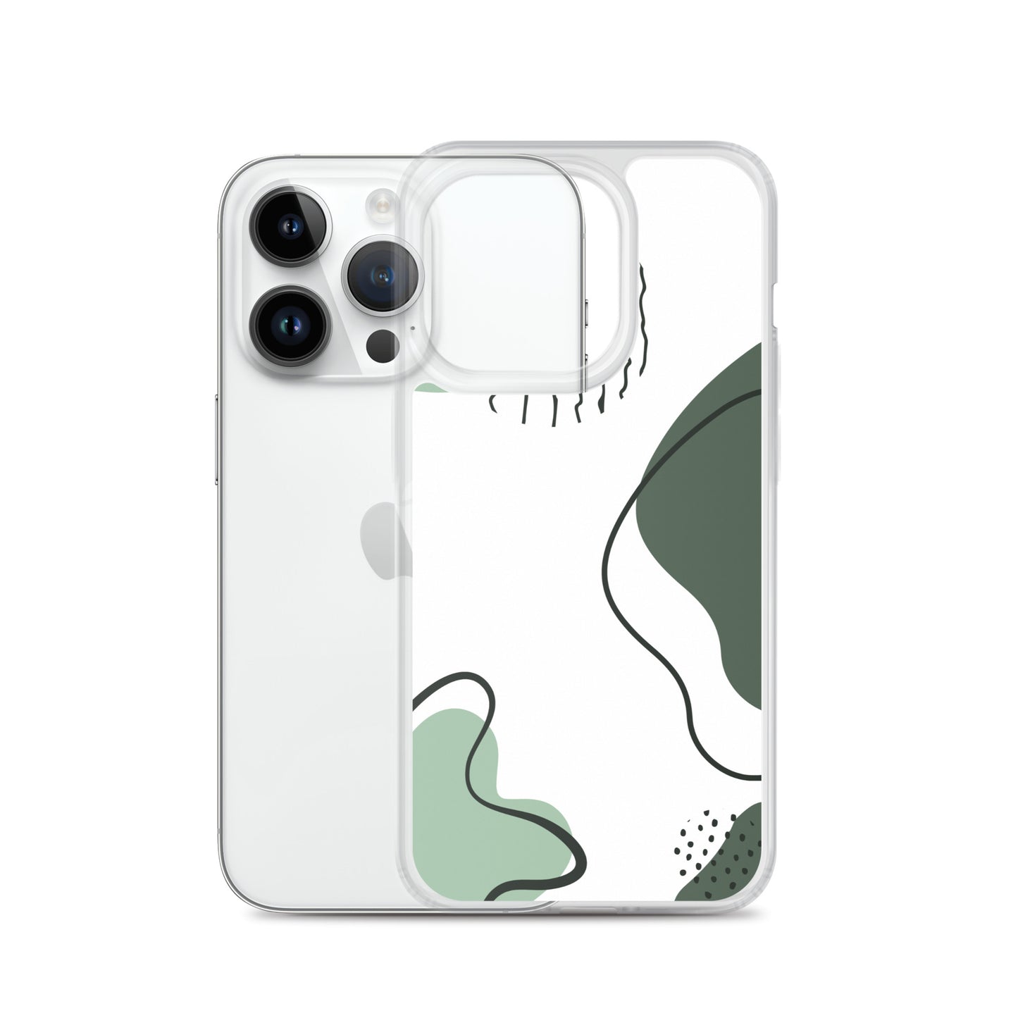 Green Abstract Shapes - Clear Case