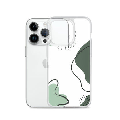 Green Abstract Shapes - Clear Case