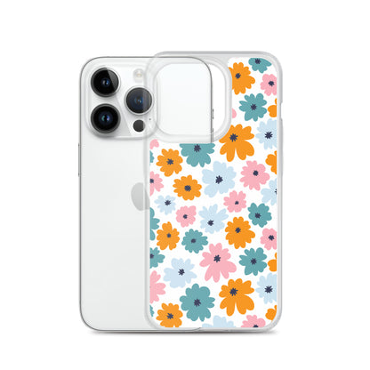 Multicoloured Flowers - Clear Case