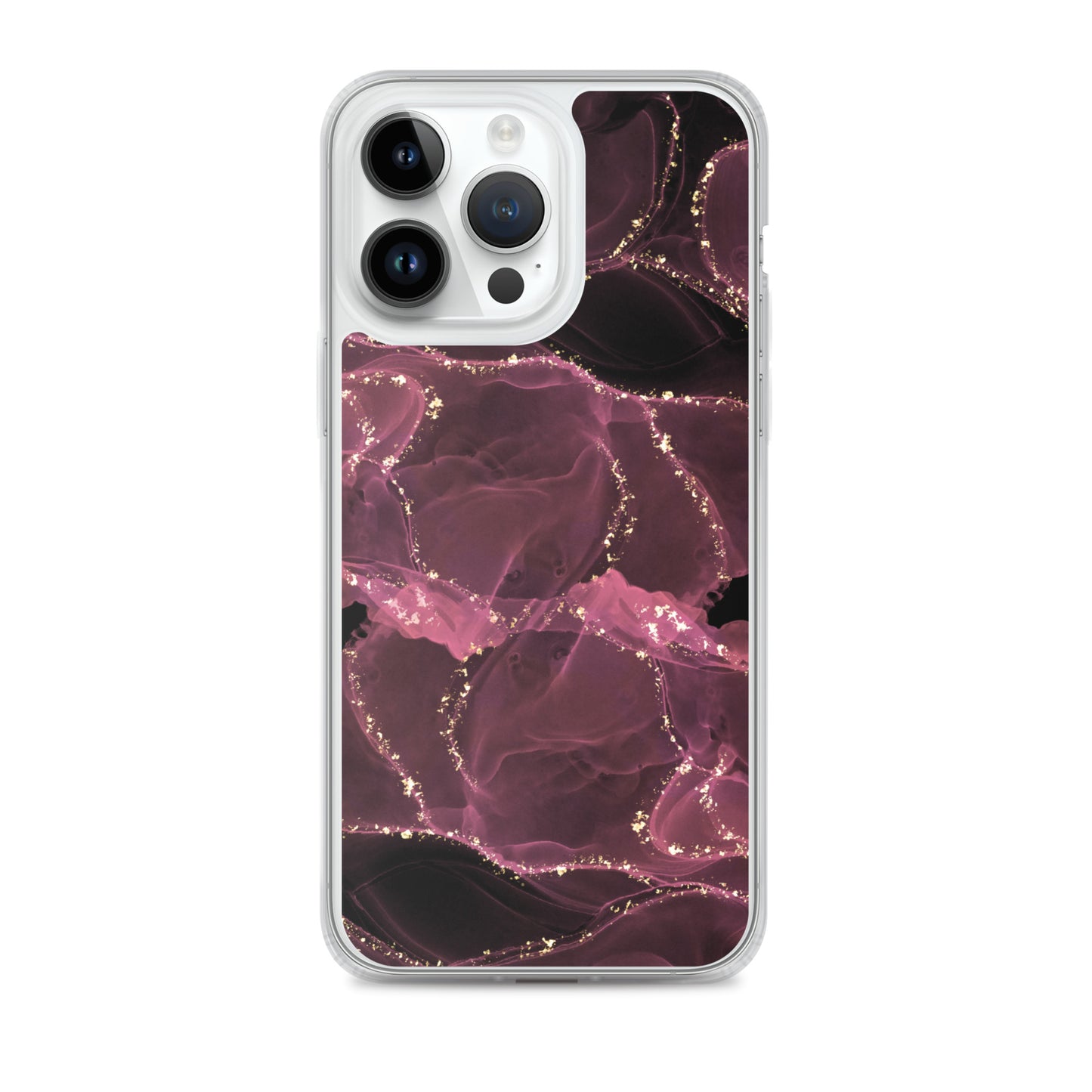 Pink Marble - Clear Case