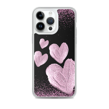 Pink Hearts - Clear Case