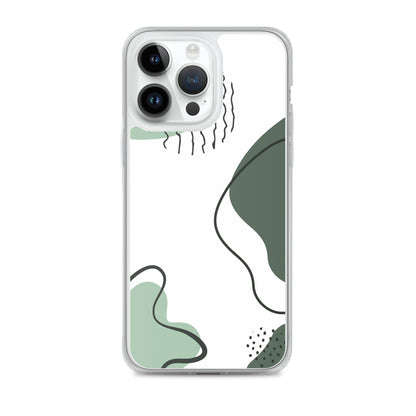 Green Abstract Shapes - Clear Case