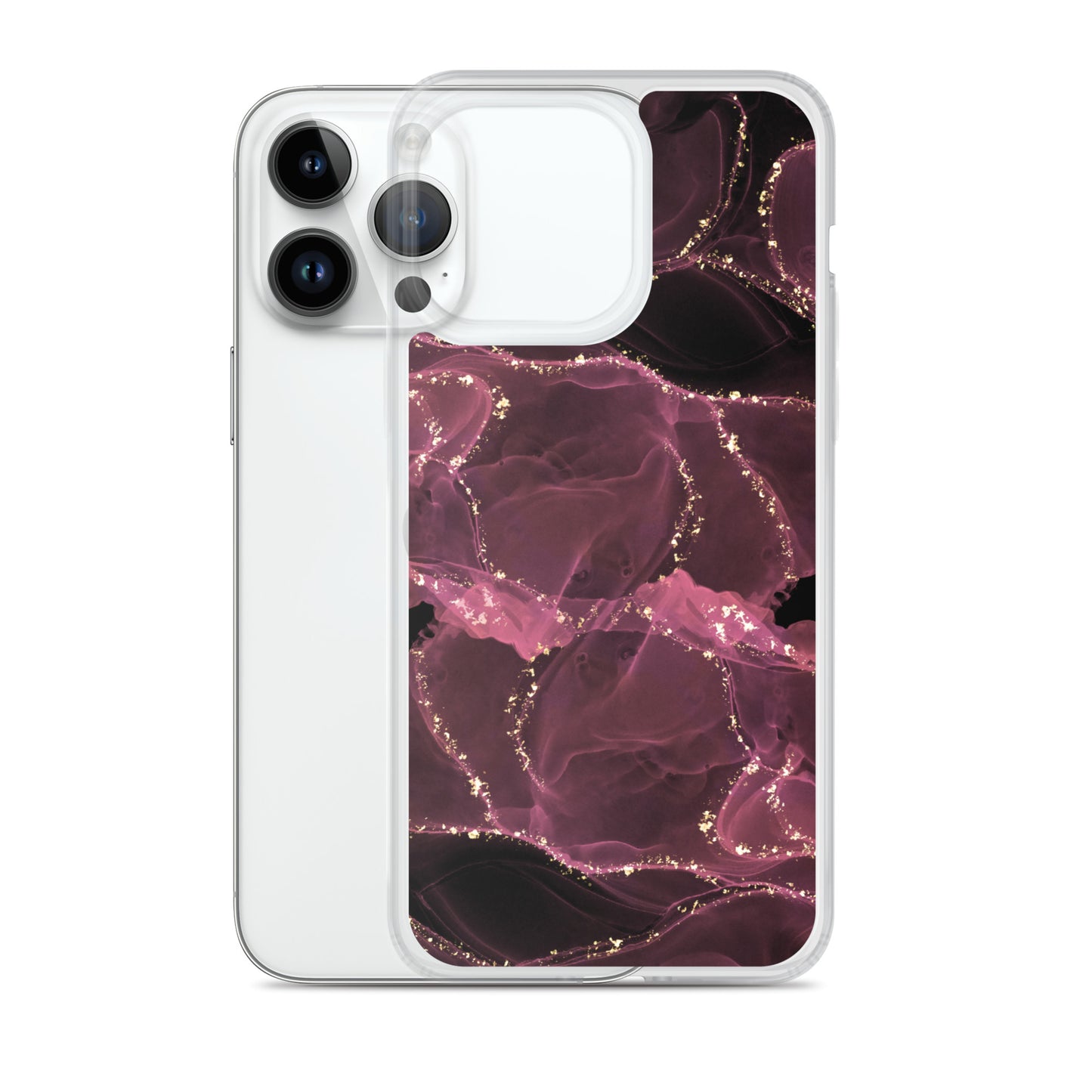 Pink Marble - Clear Case