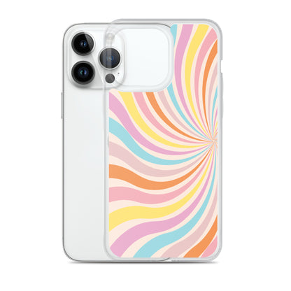 Rainbow Swirls - Clear Case