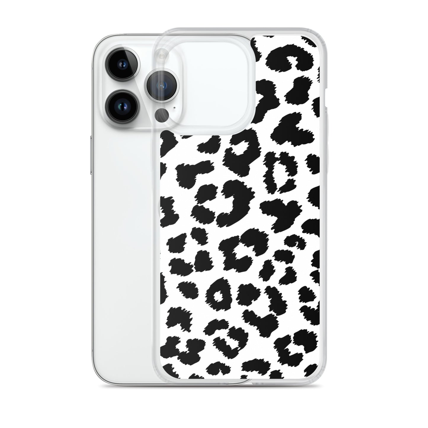 Black Leopard Print - Clear Case