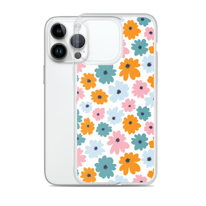 Multicoloured Flowers - Clear Case