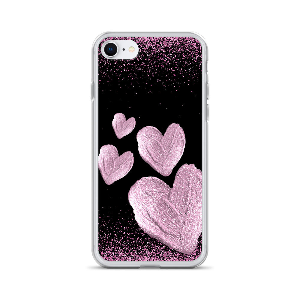 Pink Hearts - Clear Case