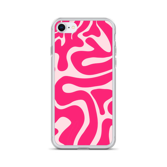 Pink Swirls - Clear Case