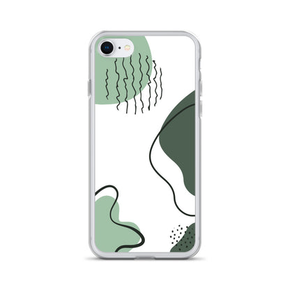 Green Abstract Shapes - Clear Case