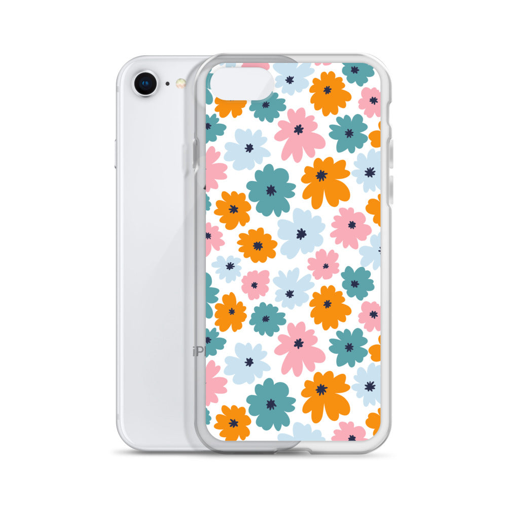 Multicoloured Flowers - Clear Case