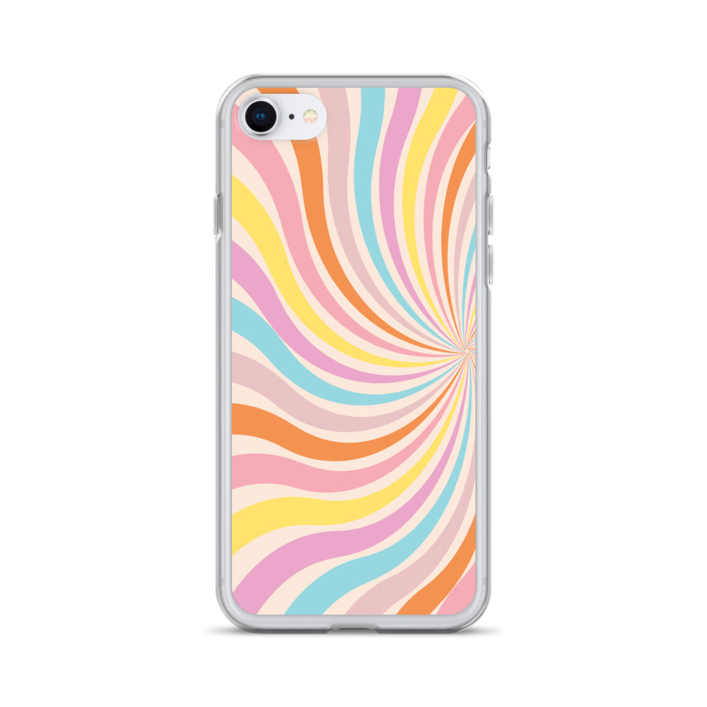 Rainbow Swirls - Clear Case