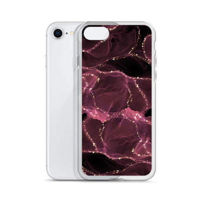 Pink Marble - Clear Case