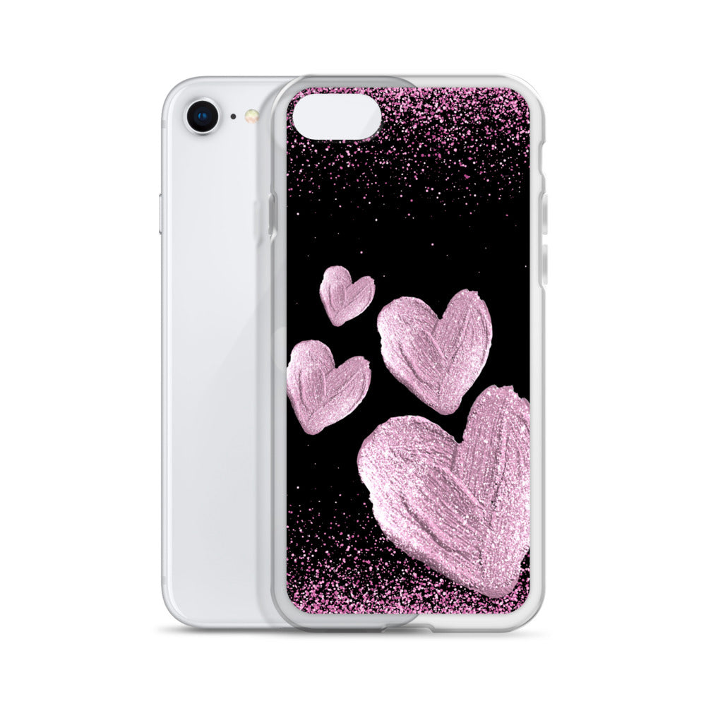 Pink Hearts - Clear Case