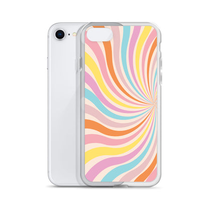 Rainbow Swirls - Clear Case