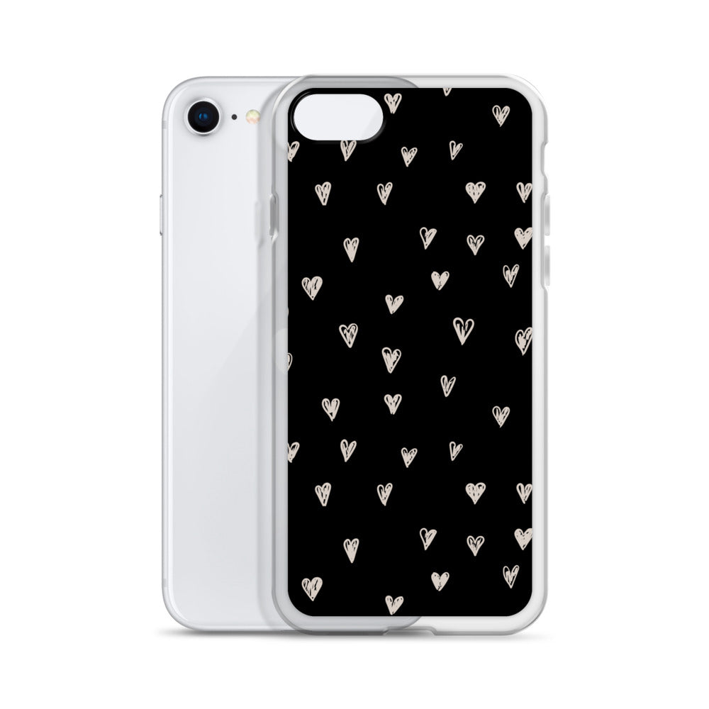 White Hearts - Clear Case