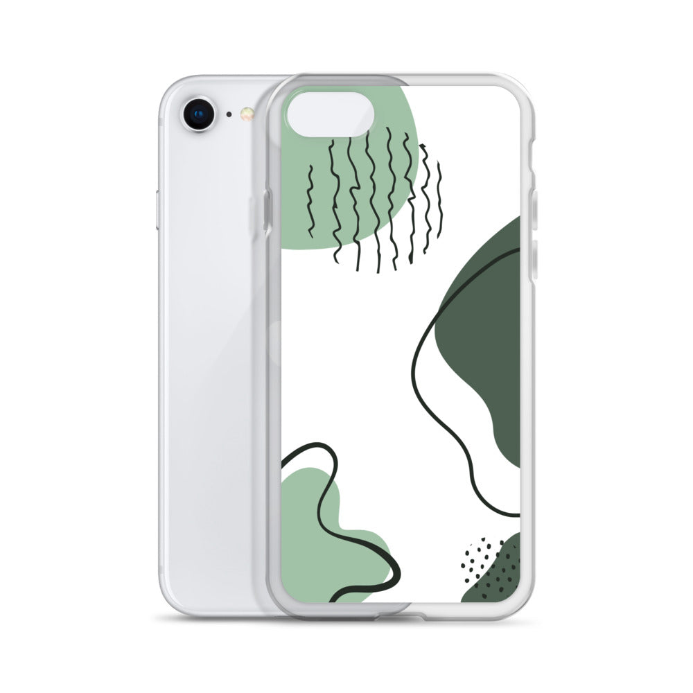 Green Abstract Shapes - Clear Case