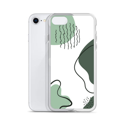 Green Abstract Shapes - Clear Case