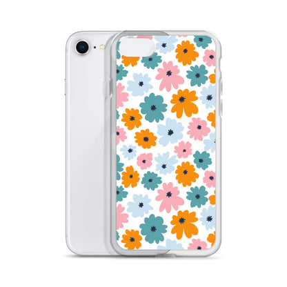 Multicoloured Flowers - Clear Case