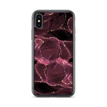 Pink Marble - Clear Case