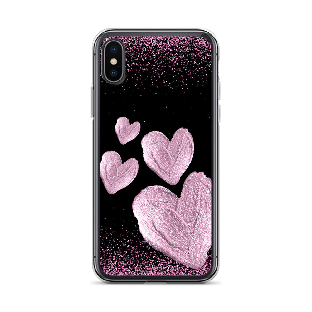 Pink Hearts - Clear Case