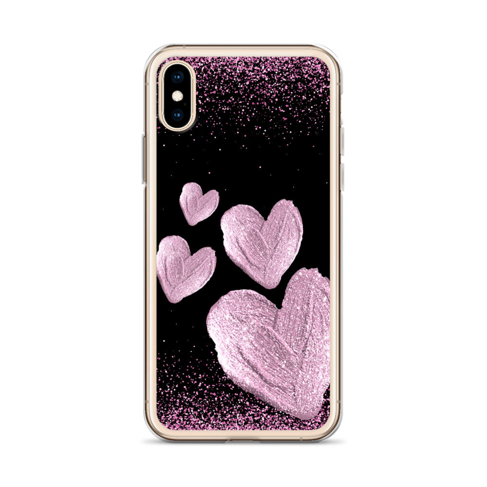 Pink Hearts - Clear Case