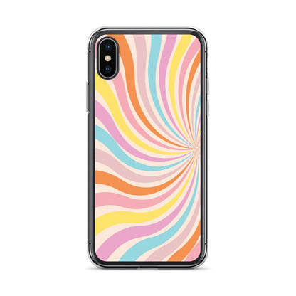 Rainbow Swirls - Clear Case