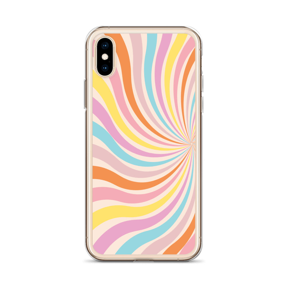 Rainbow Swirls - Clear Case