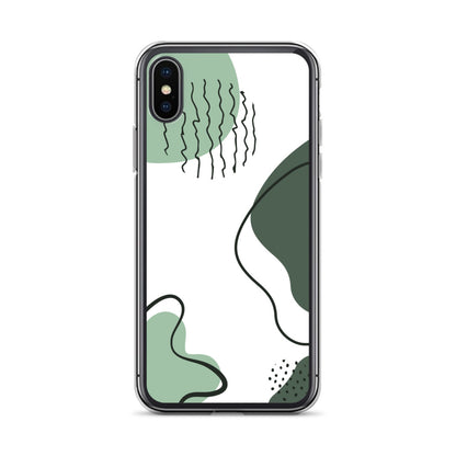 Green Abstract Shapes - Clear Case