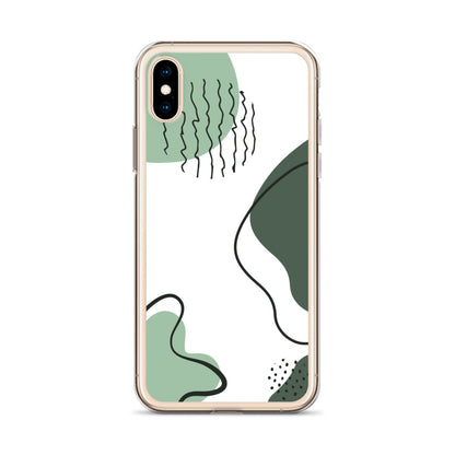 Green Abstract Shapes - Clear Case