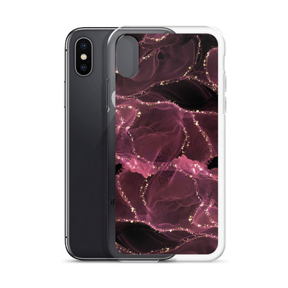 Pink Marble - Clear Case