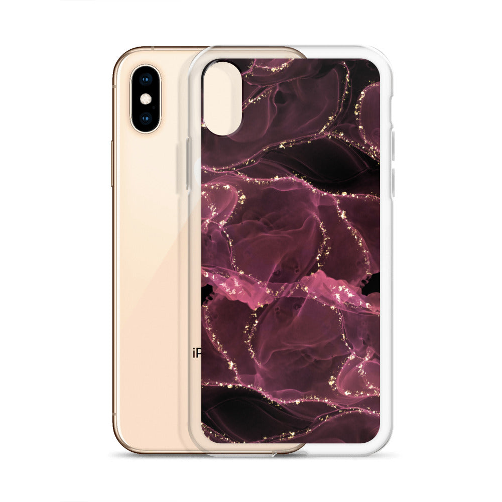 Pink Marble - Clear Case